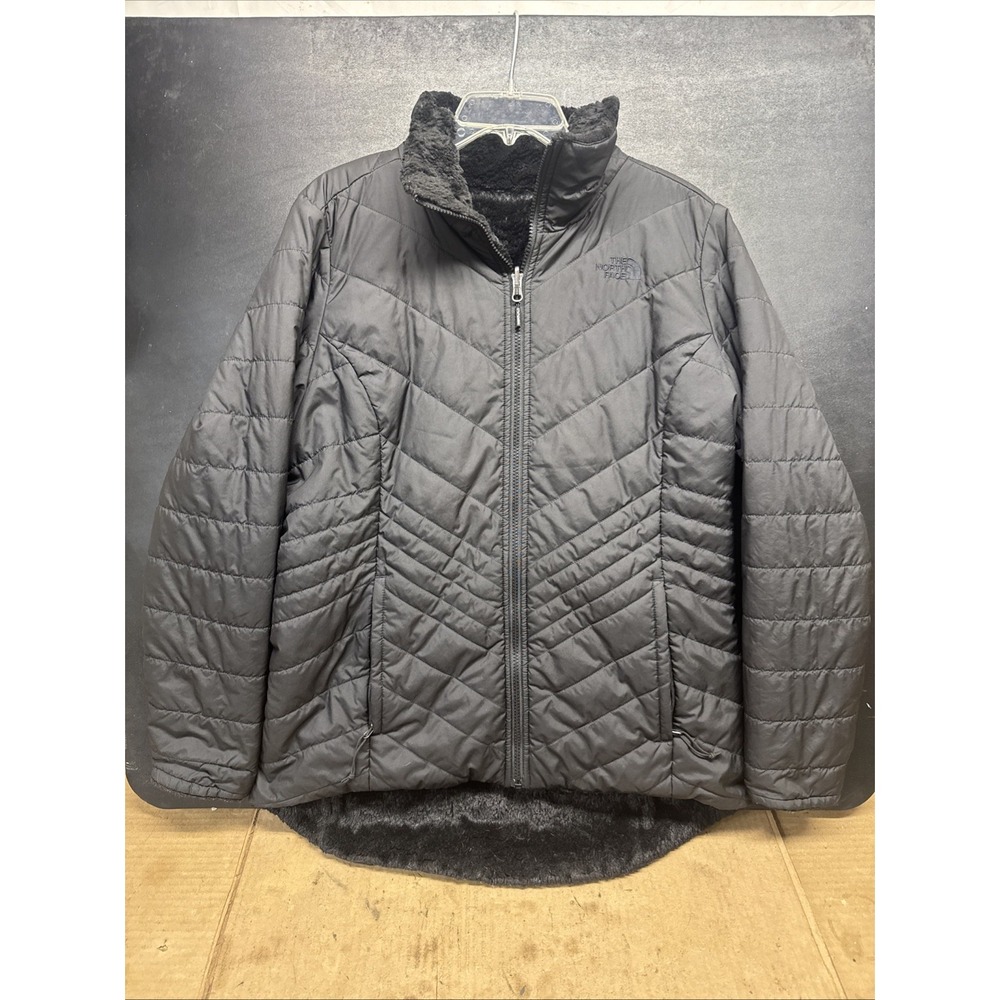 The North Face Black Womens Size L Fur Lined Reversible Jacket